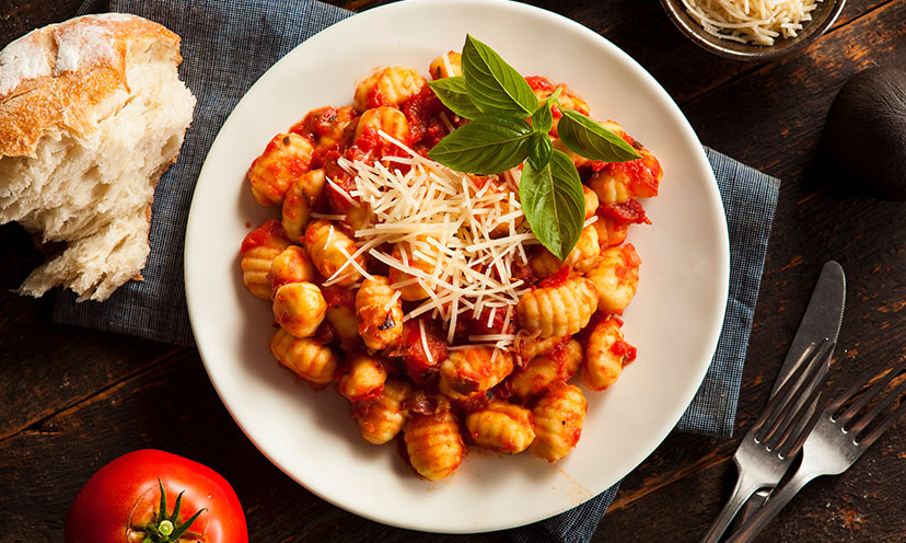 Plate of Gnocchi in marinara sauce