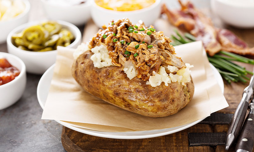 Stuffed potatoes with bbq chicken 
