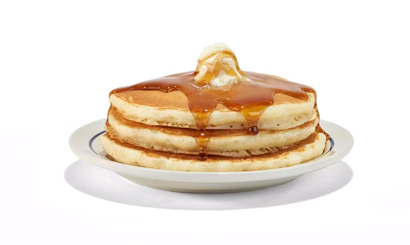 A short stack of IHOP pancakes