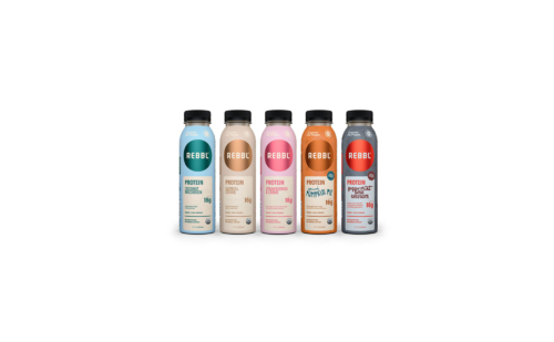 Image of bottles of REBBL Protein Shakes