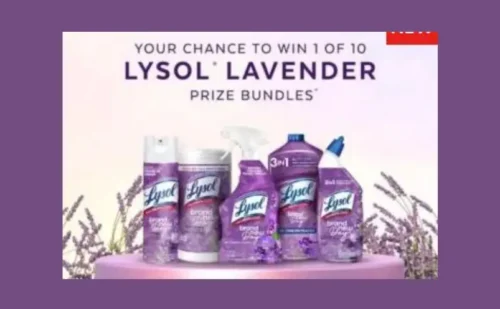 The image shows the line of Lysol Lavender products