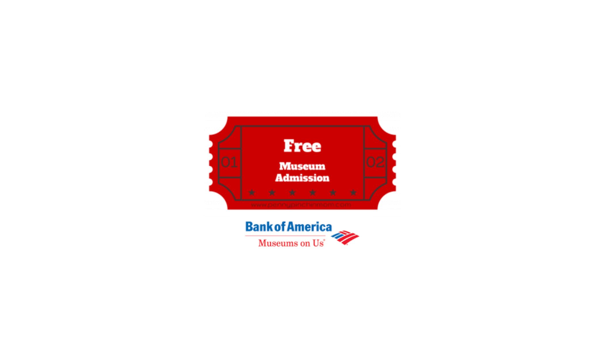 Image of a promo ticket for free Museum Admission from Bank of America