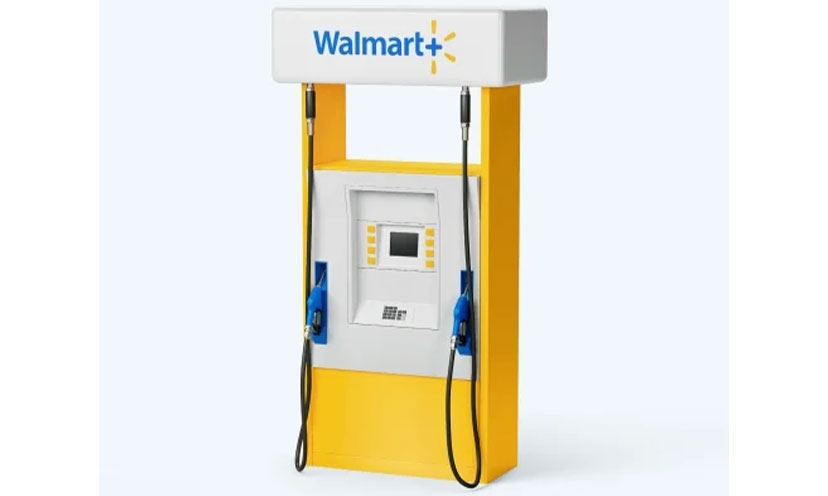 A Walmart+ branded gas pump icon