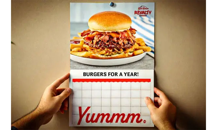Image promoting Free Burgers for a Year Contest at Red Robin