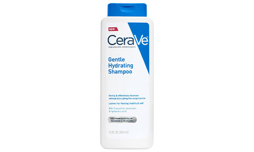 Bottle of CeraVe Gentle Hydrating Shampoo