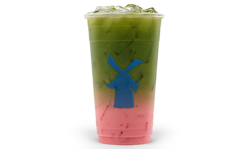 Raspberry Matcha Latte at Dutch Bros