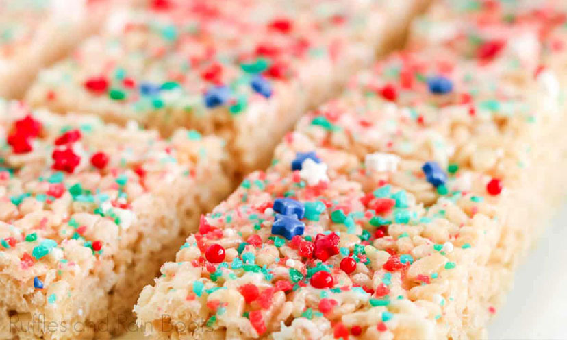 Firecracker Rice Krispie Treats